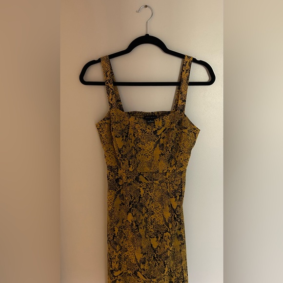 Yellow and Black Snakeskin Sanctuary Sundress Size Small - Picture 3 of 8